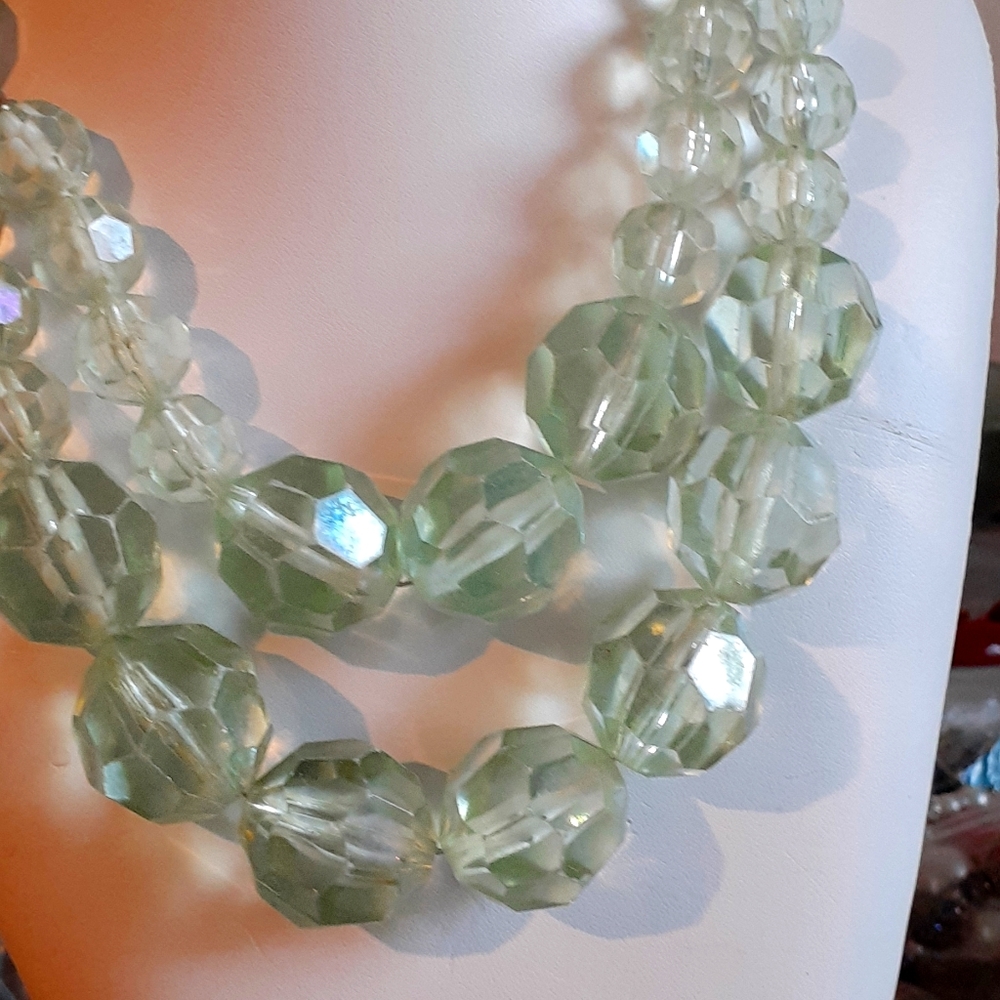 Lime green double party fun necklace